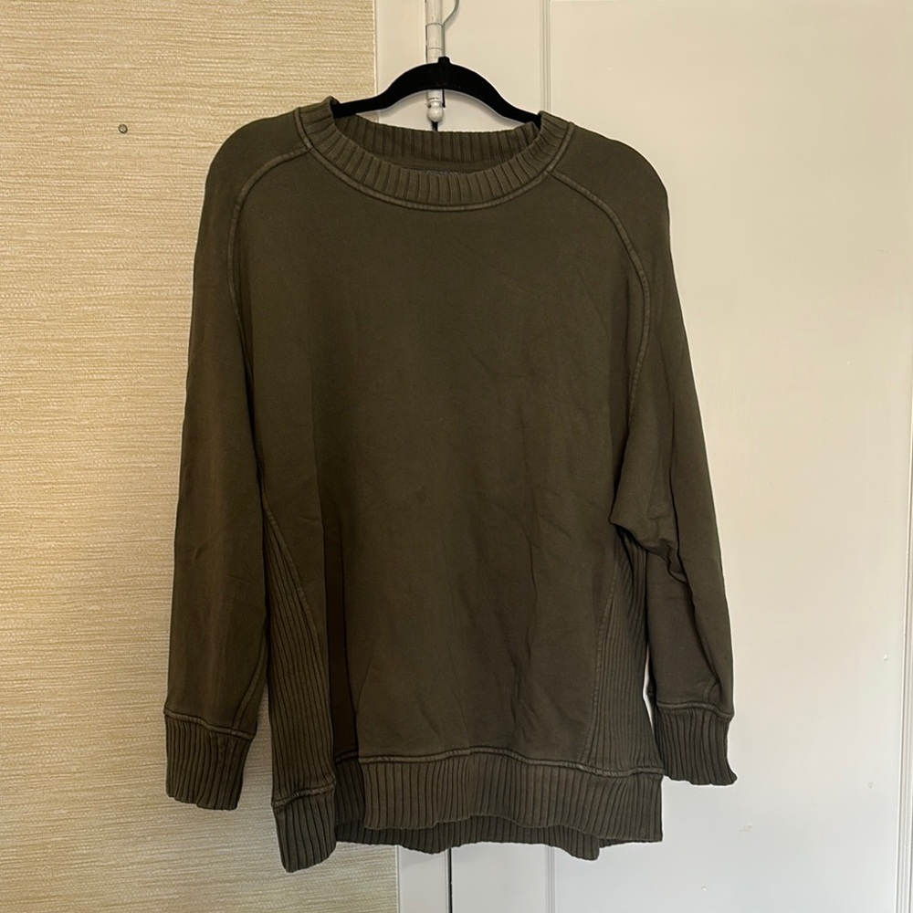 Aerie Oversized Olive Sweater